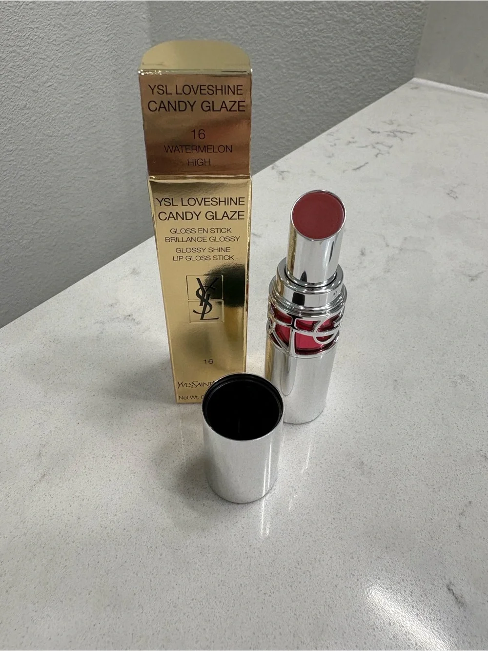 Yves Saint Laurent Loveshine Candy Glaze Lipstick — Watermelon Pink